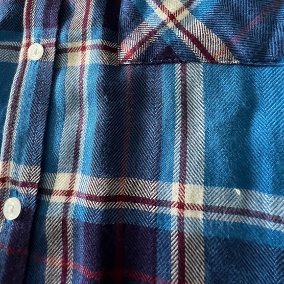 Rails Britt Santorini Royal Plaid Cap Sleeve Shirt XS - Picture 15 of 15